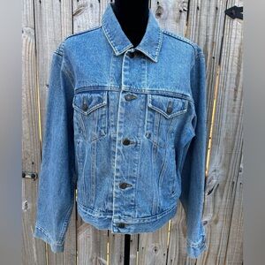 Vintage 90s Gap Denim Collared Button Up Stonewashed Jean Jacket Size Medium